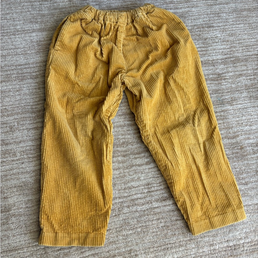 Kids Golden Yellow balloon corduroy trousers 6
